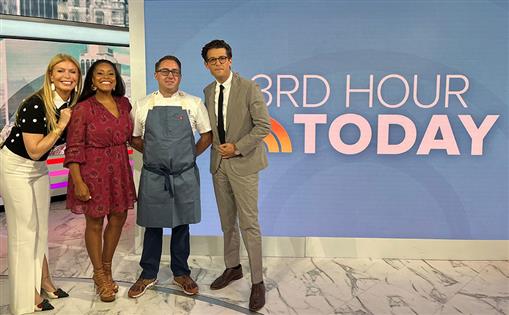 The Sea Pines Resort Chef Ben with the cast of the Today Show